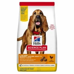 HILL'S Pet Nutrition HILL'S SCIENCE PLAN Mature Adult Light Medium Alimento Secco Per Cani Al Pollo 14 Kg
