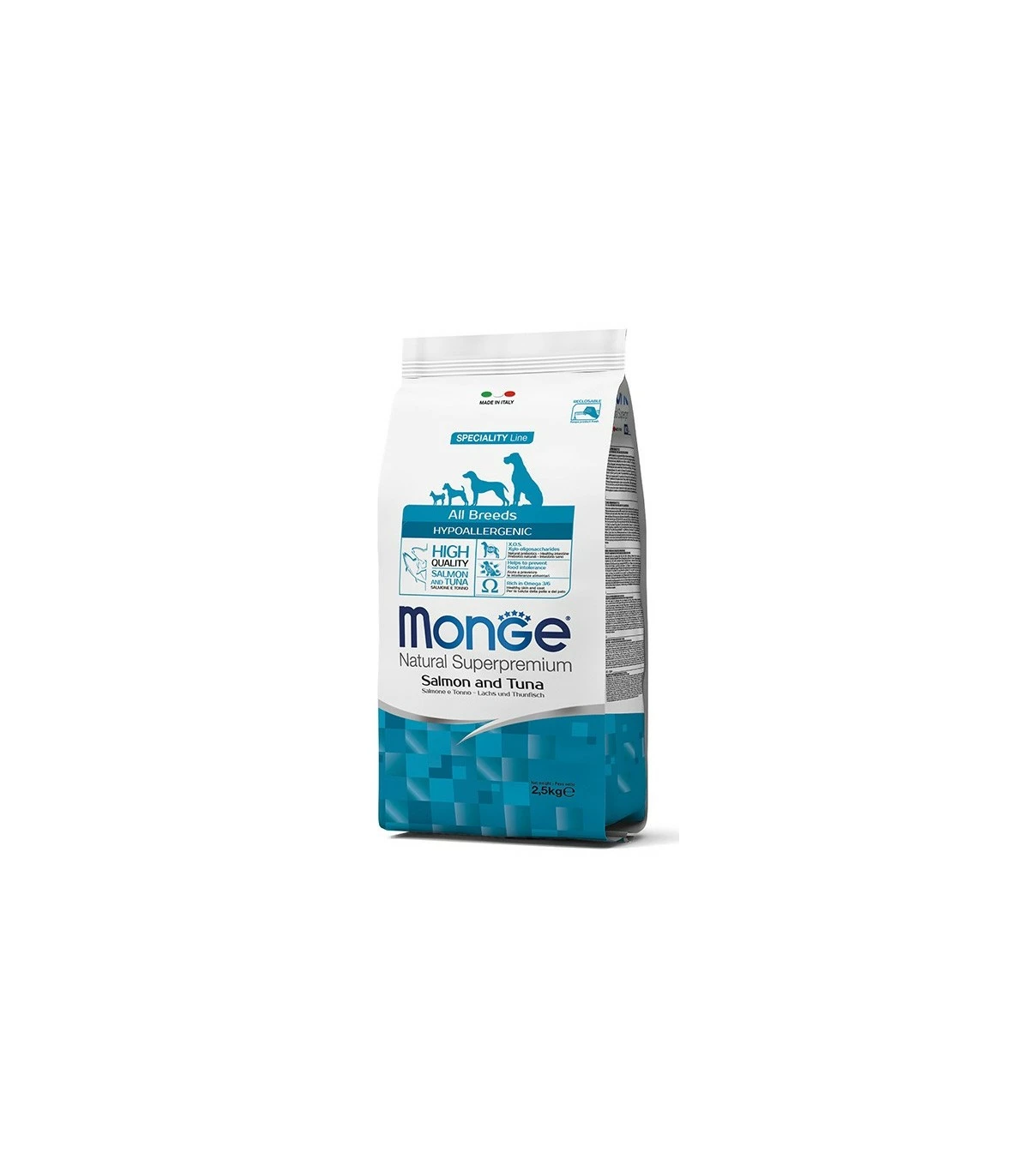 Monge Cane Hypoallergenic All Breeds Salmone E Tonno 12 Kg 3 Monge Cane Hypoallergenic All Breeds Salmone E Tonno 12 Kg