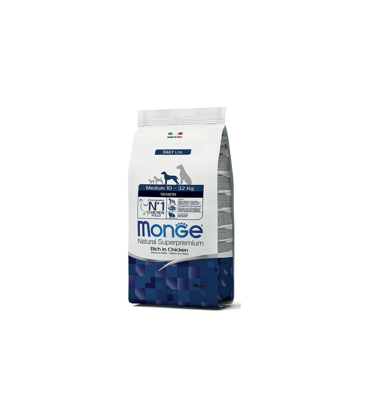 Monge Cane Medium Senior Ricco Di Pollo 12 Kg 3 Monge Cane Medium Senior Ricco Di Pollo 12 Kg