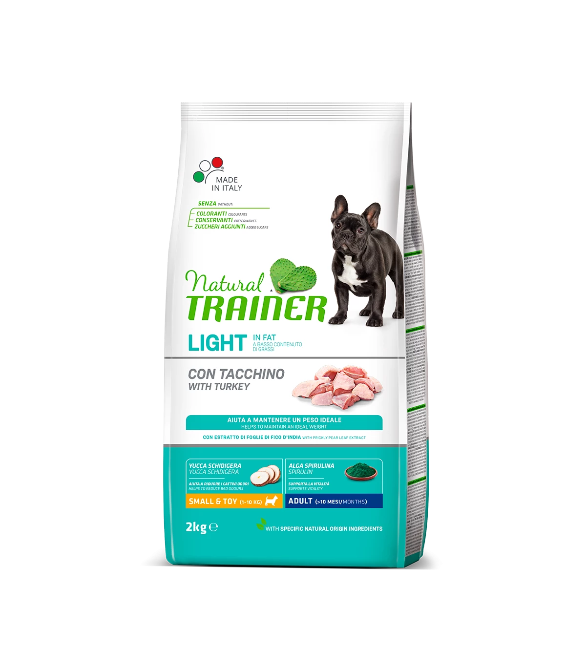 Natural Trainer Light In Fat Small & Toy Adult Con Tacchino 2 Kg 3 Natural Trainer Light In Fat Small & Toy Adult Con Tacchino 2 Kg