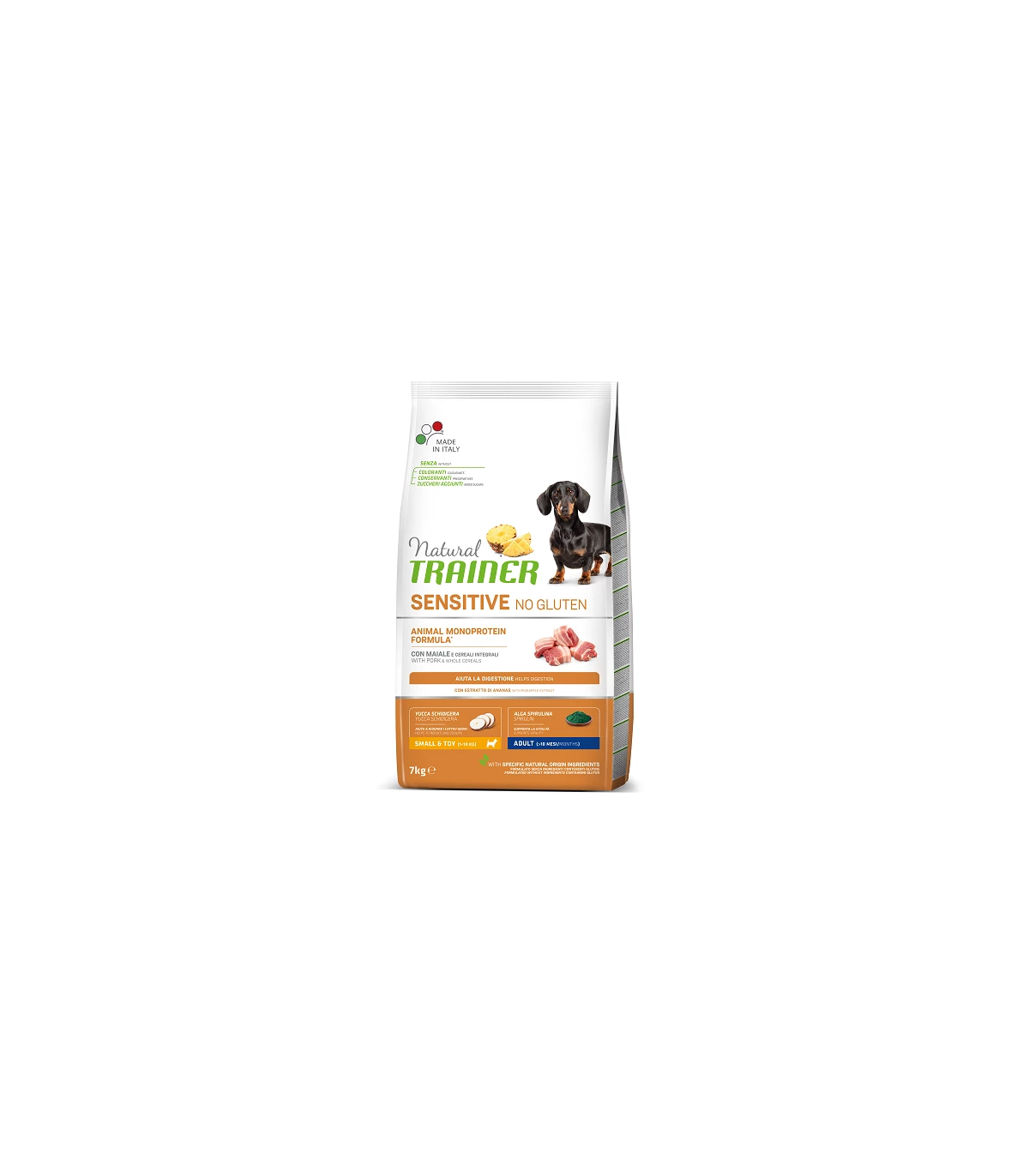 Natural Trainer Sensitive No Gluten Cane Small & Toy Adult Maiale 7 Kg 3 Natural Trainer Sensitive No Gluten Cane Small & Toy Adult Maiale 7 Kg