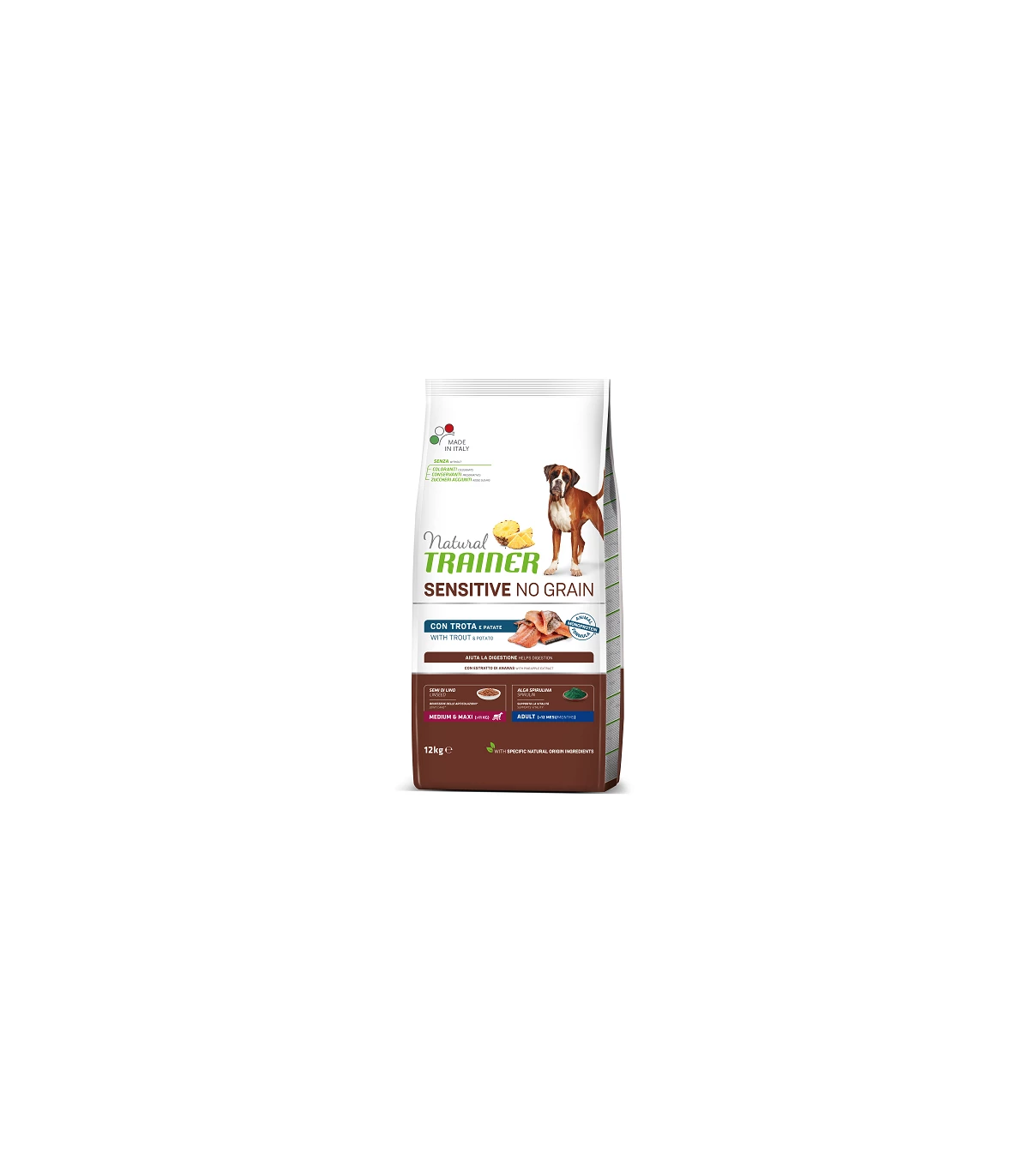 Natural Trainer Sensitive No Grain Cane Medium & Maxi Adult Trota 12 Kg 3 Natural Trainer Sensitive No Grain Cane Medium & Maxi Adult Trota 12 Kg