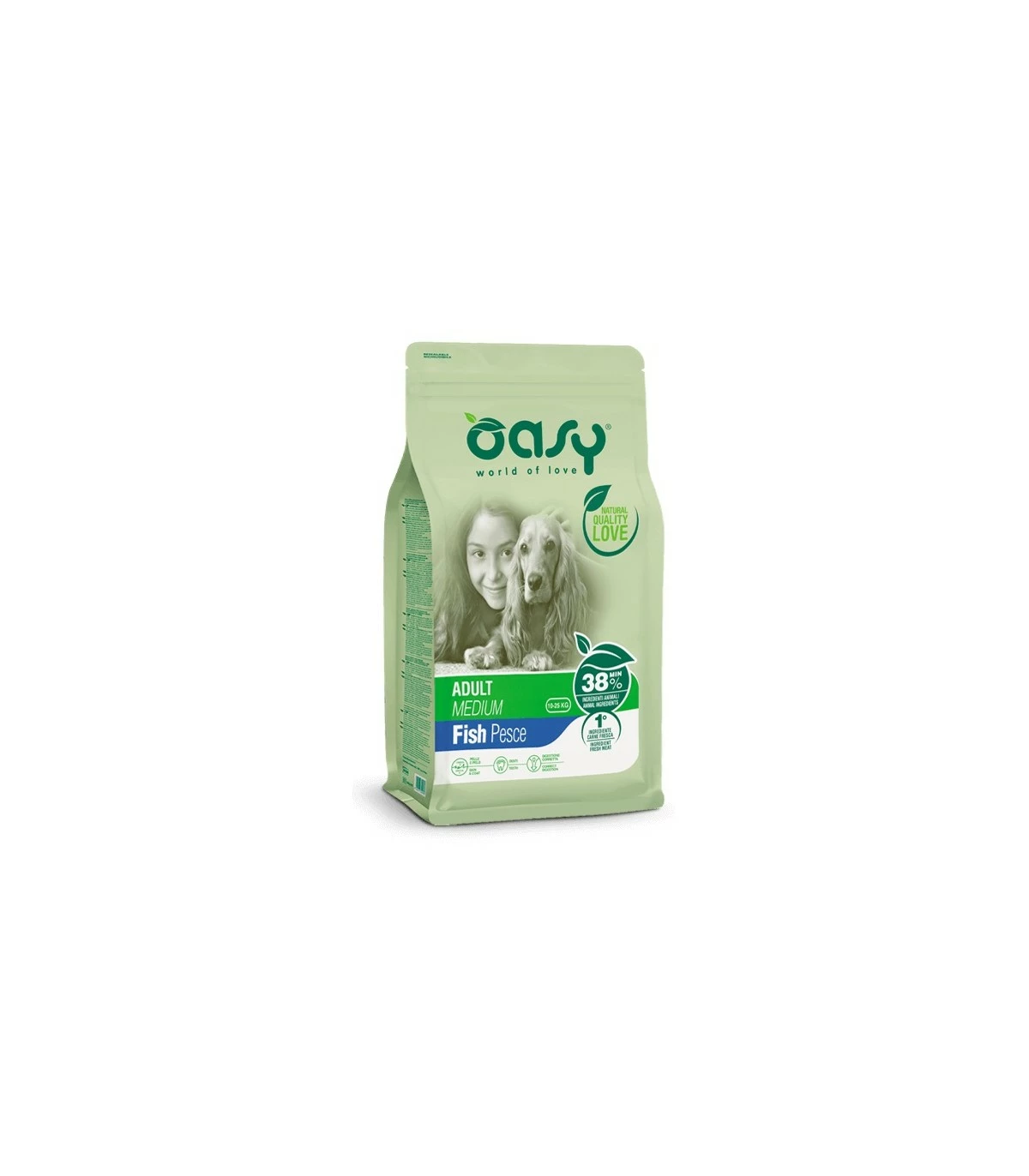 Oasy Cane Adult Medium Pesce 12 Kg 3 Oasy Cane Adult Medium Pesce 12 Kg