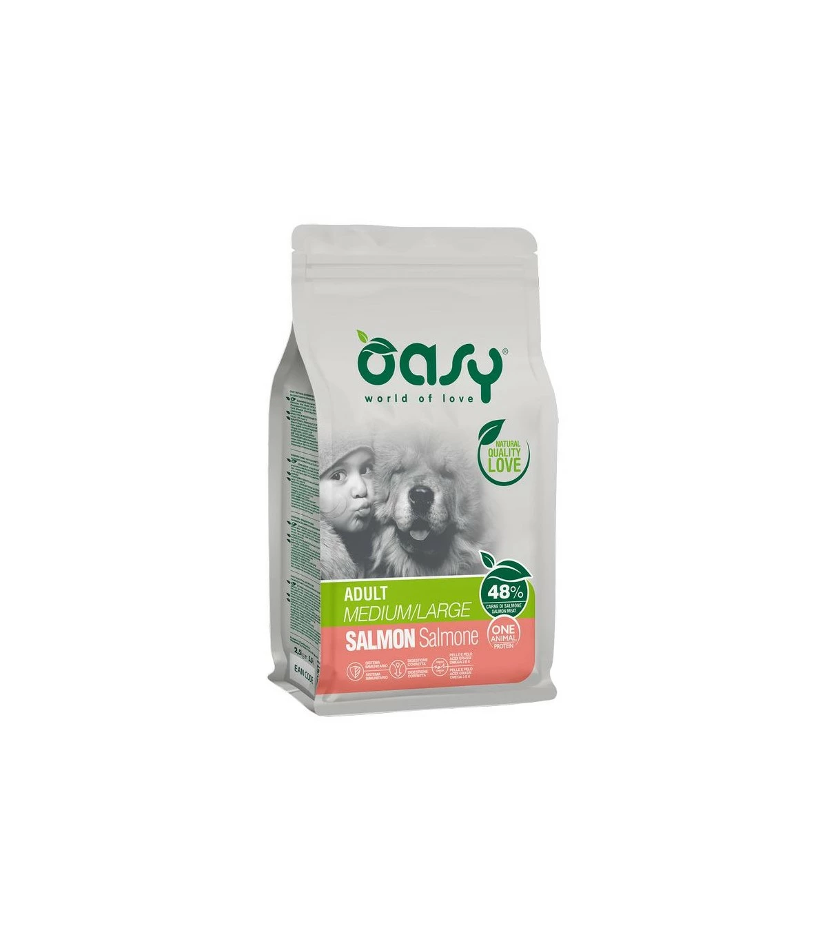 Oasy Cane Adult One Protein Medium Large Salmone 12 Kg 3 Oasy Cane Adult One Protein Medium Large Salmone 12 Kg