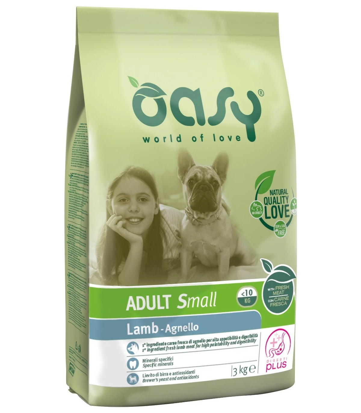 Oasy Cane Adult Small Agnello 3 Kg 3 Oasy Cane Adult Small Agnello 3 Kg