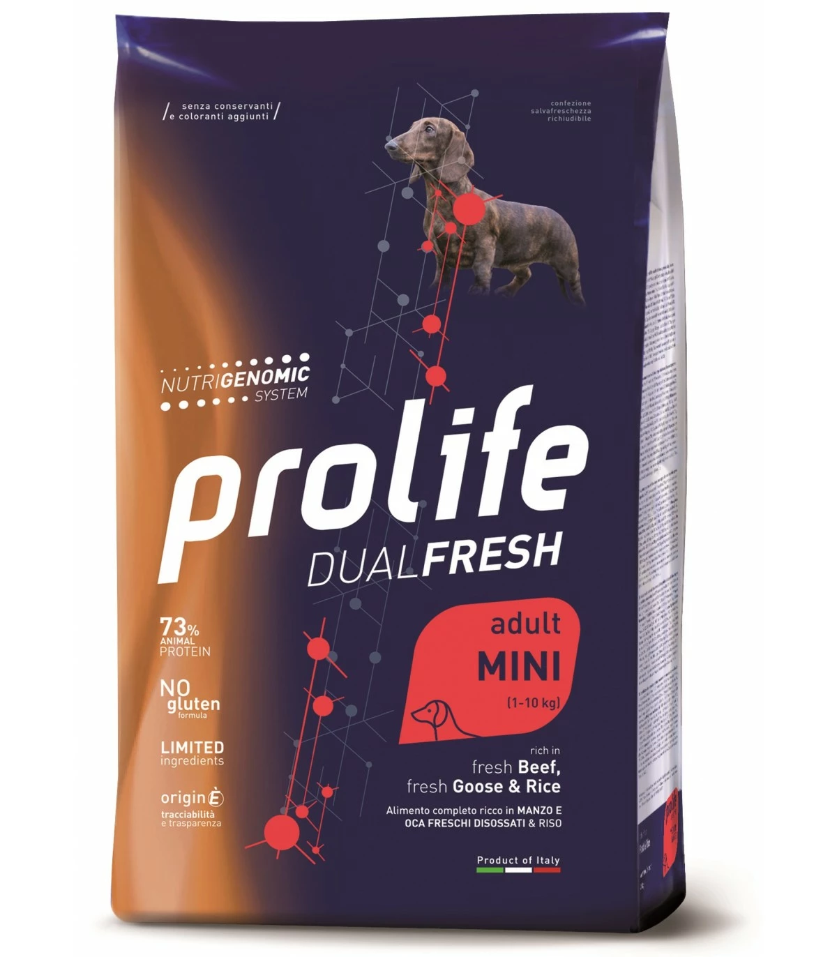 Prolife Cane Dualfresh Adult Manzo Oca & Riso Mini 2 Kg 3 Prolife Cane Dualfresh Adult Manzo Oca & Riso Mini 2 Kg