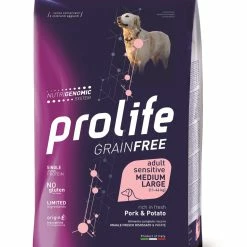 Prolife Cane Grainfree Adult Sensitive Maiale & Patate Medium Large 2,5 Kg