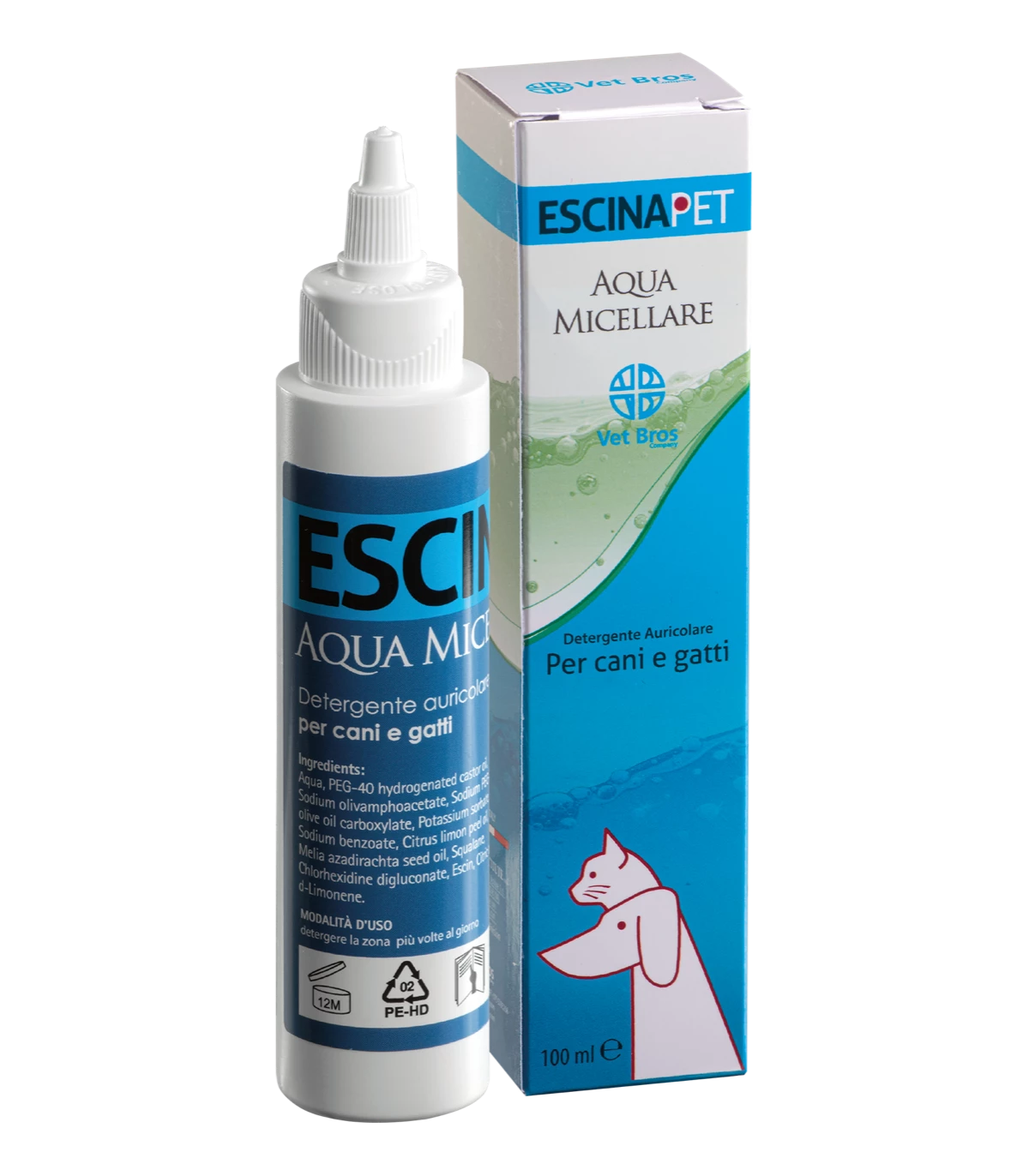 Vet Bros Escinapet Aqua Micellare 100 Ml 3 Vet Bros Escinapet Aqua Micellare 100 Ml